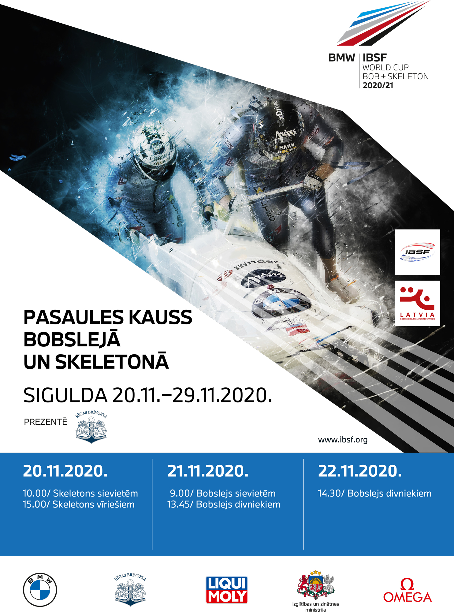 PK posmos Siguldā Latviju pārstāvēs pieci dažādi bobsleja piloti
