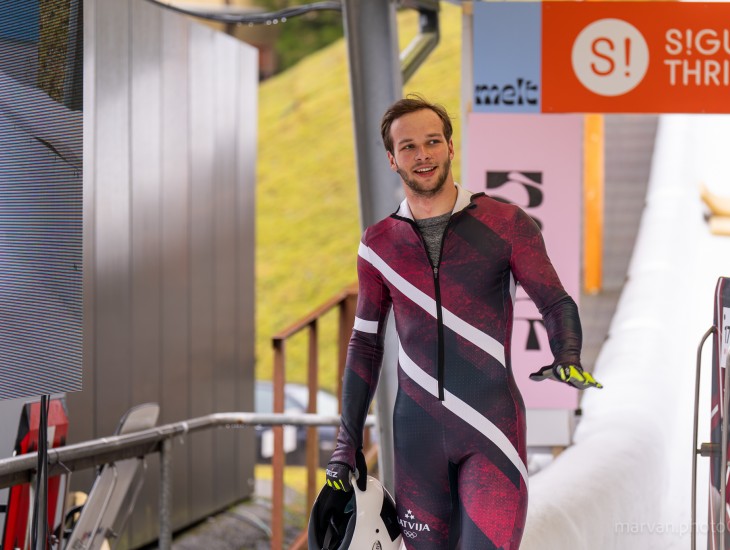 Latviešu skeletonistiem pirmās divas vietas Eiropas Junioru čempionātā